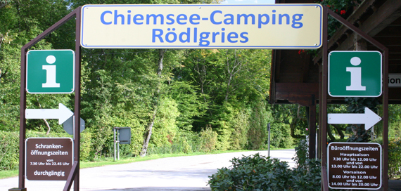 Eingang, © Chiemsee Camping